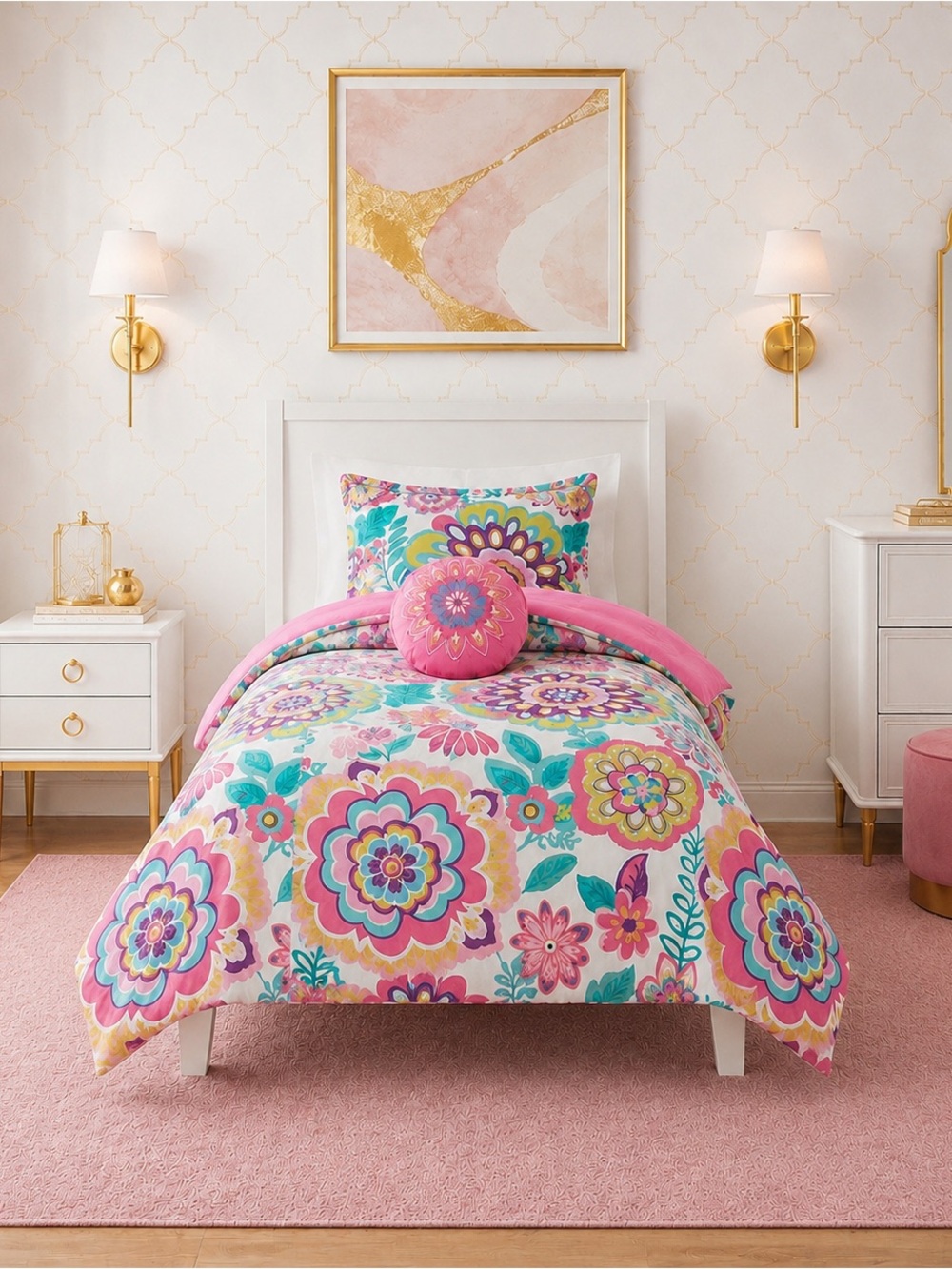 Mi Zone Floral Twin/Twin XL Comforter Set New